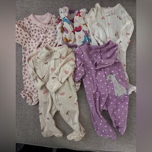 Assorted Kids One Pieces - Pink, Cream, Purple